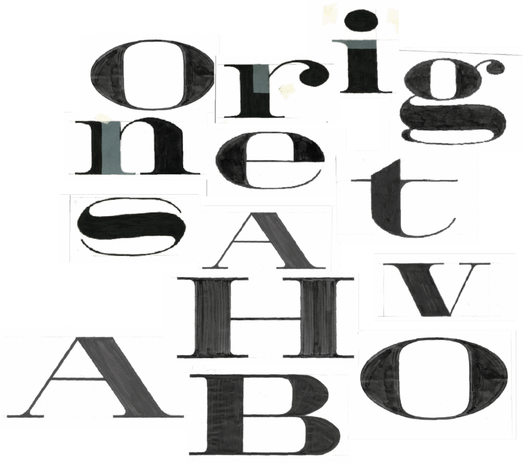 Typographie Baleine, lettres